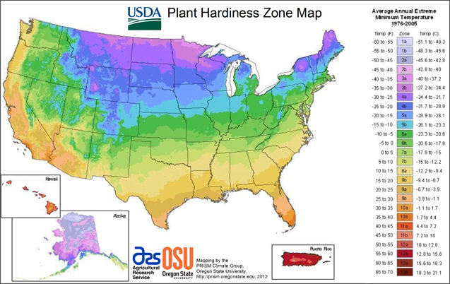 USDA Plant Hardiness Zone Map - Cooperative Extension: Garden and Yard -  University of Maine Cooperative Extension