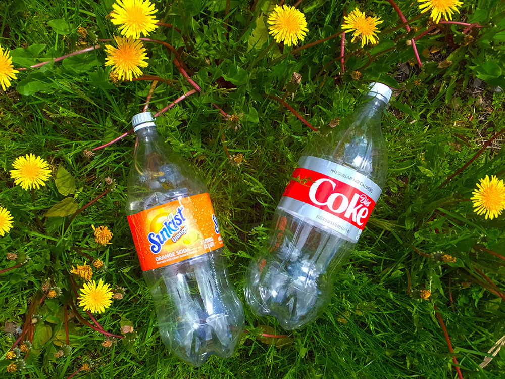 plastic soda bottles