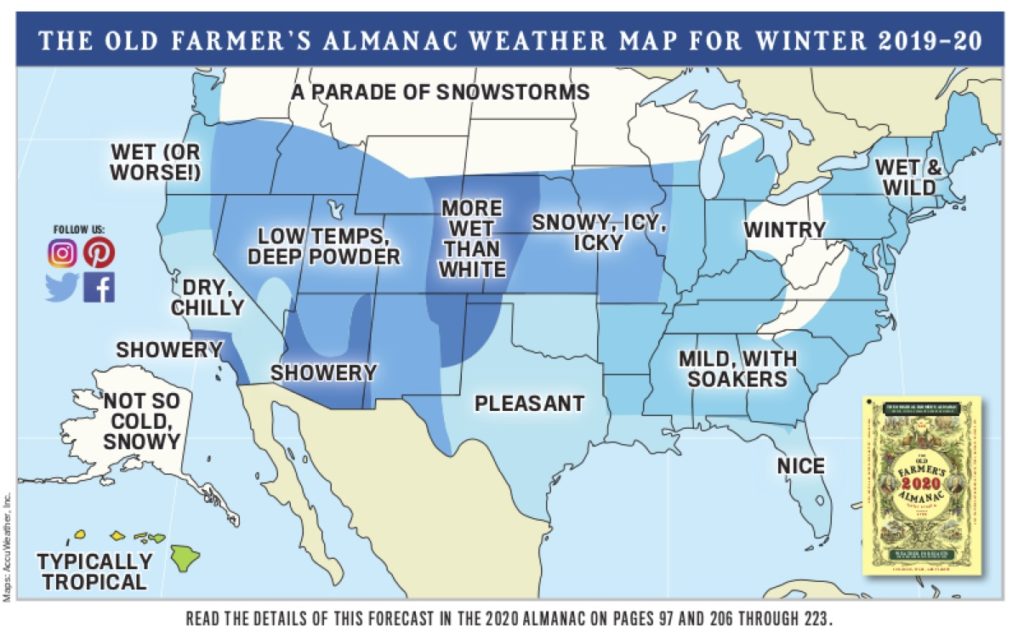 Old Farmer S Almanac S 2020 Weather Predictions For New England